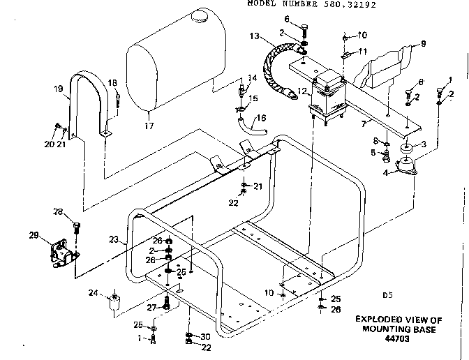 Craftsman 58032192 mounting base diagram