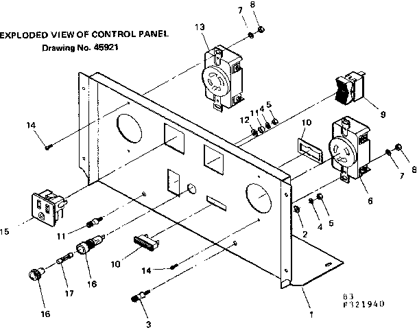 Craftsman 580321940 control panel diagram
