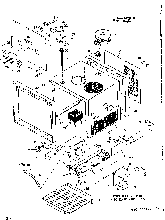 Craftsman 580323010 mounting base & housing diagram