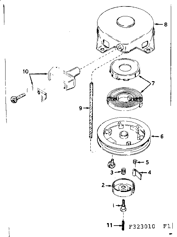 Craftsman 580323010 rewind starter diagram