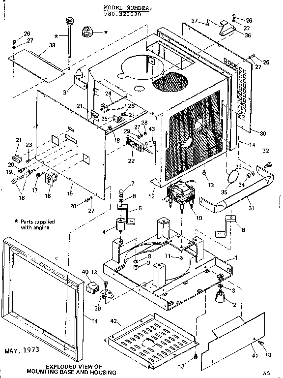 Craftsman 580323020 mounting base & housing diagram