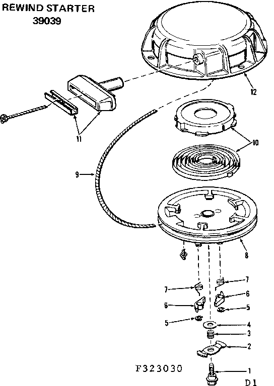 Craftsman 580323030 rewind starter diagram