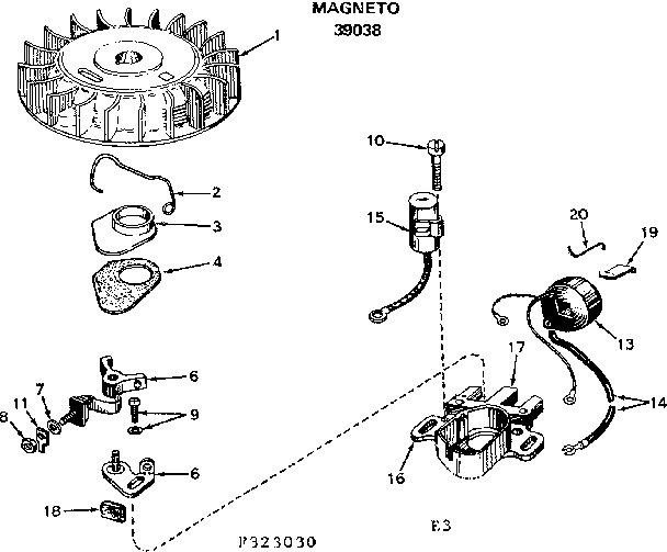 Craftsman 580323030 magneto diagram