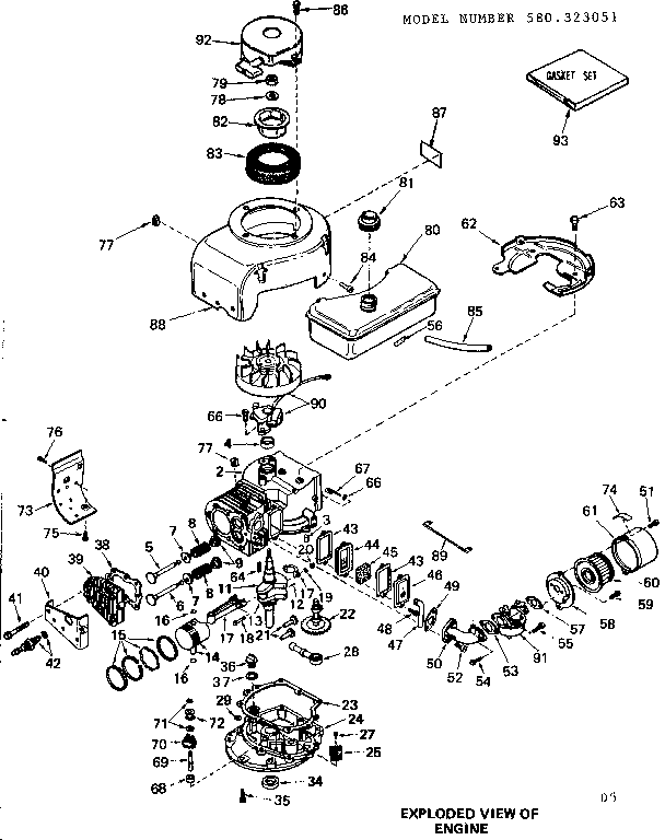 Craftsman 580323051 engine diagram