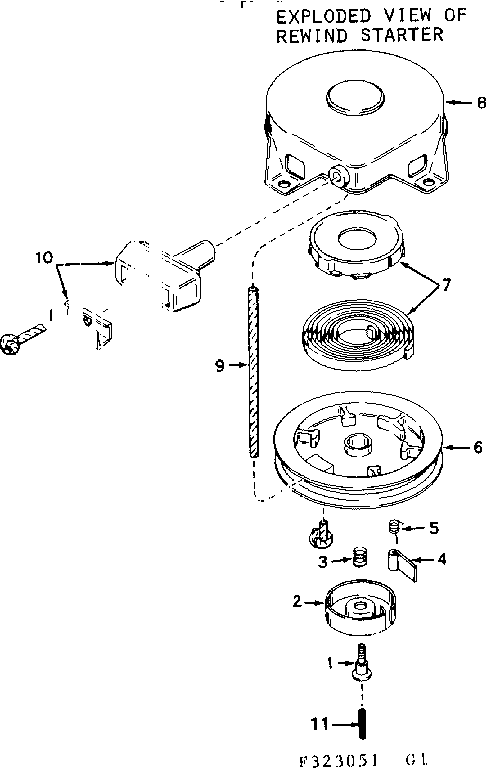 Craftsman 580323051 rewind starter diagram