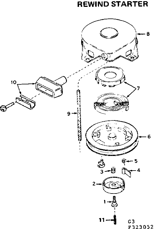 Craftsman 580323052 rewind starter diagram