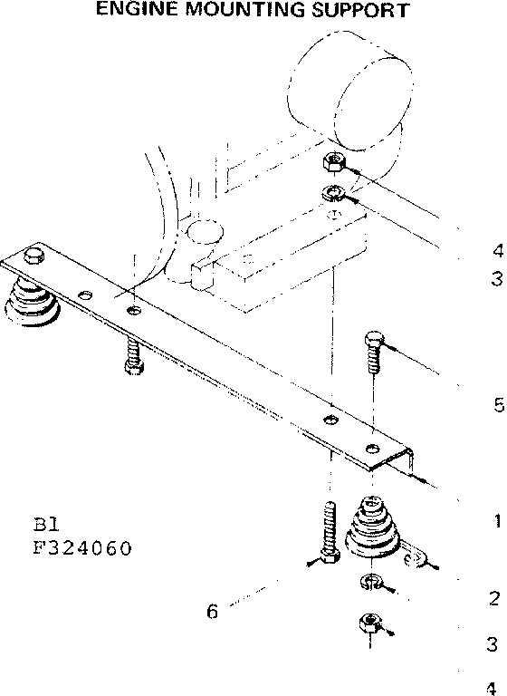 Craftsman 580324060 engine mounting support diagram