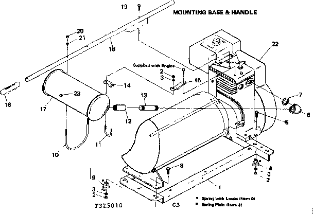 Craftsman 580325010 mounting base & handle diagram