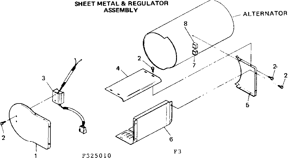Craftsman 580325010 sheet metal & regulator assembly diagram