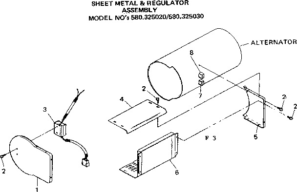 Craftsman 580325030 sheet metal and regulator assembly diagram