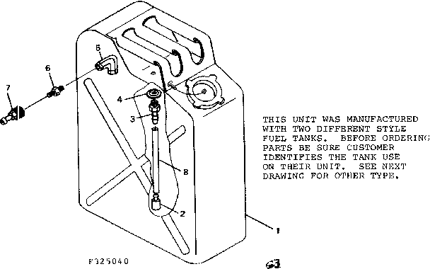 Craftsman 580325050 5 gallon fuel tank diagram