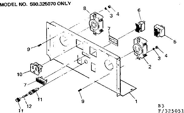 Craftsman 580325051 control panel 325070 diagram