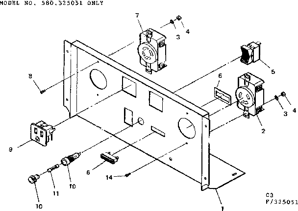 Craftsman 580325051 control panel 325051 diagram