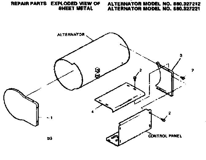 Craftsman 580327221 sheet metal diagram