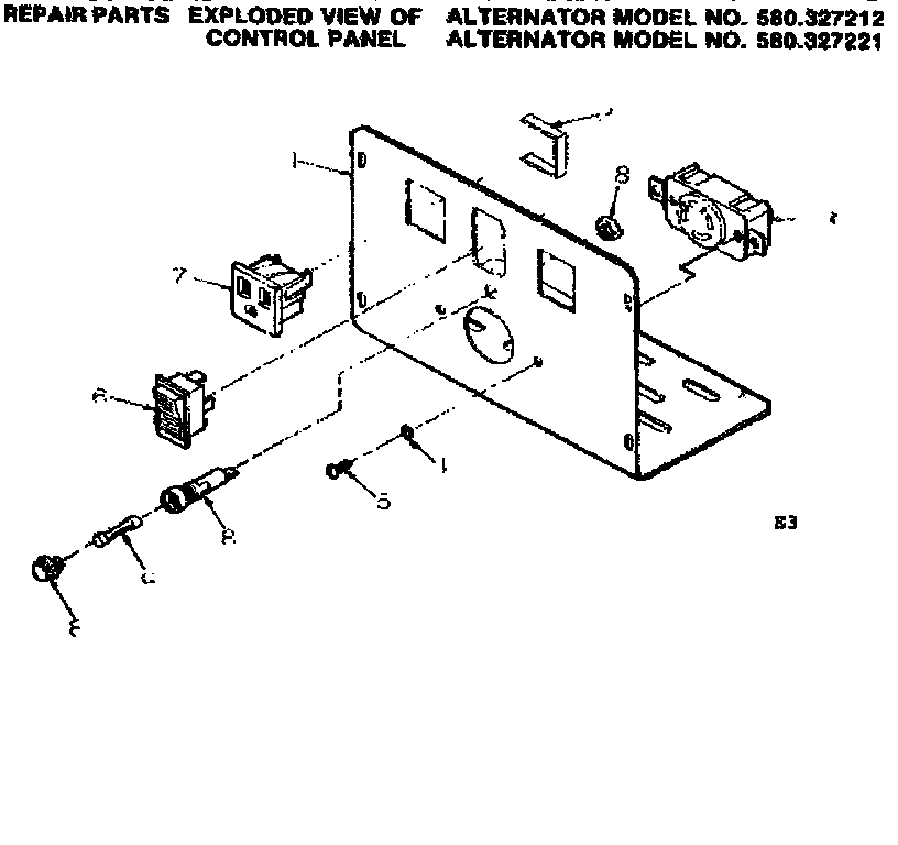 Craftsman 580327221 control panel diagram