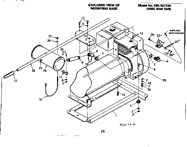 Craftsman 580327320 mounting base diagram