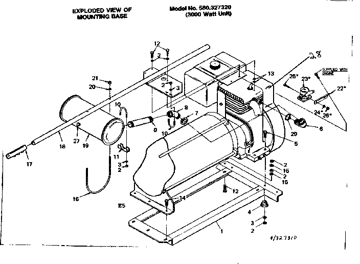 Craftsman 580327320 mounting base diagram