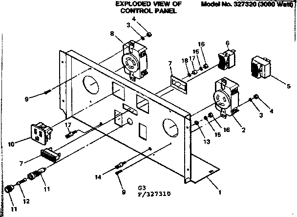 Craftsman 580327320 control panel diagram