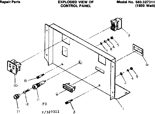Craftsman 580327331 control panel 327311 diagram