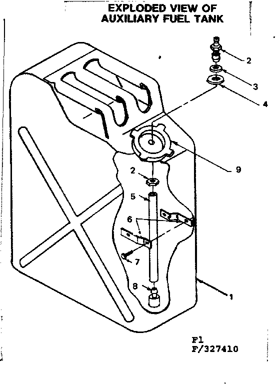 Craftsman 580327420 auxiliary fuel tank diagram