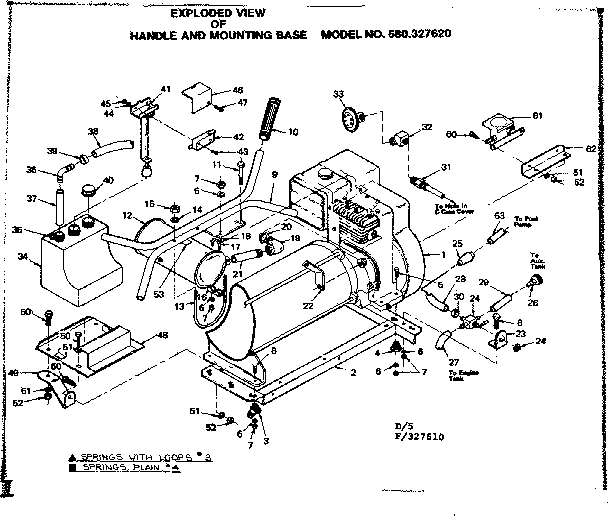 Craftsman 580327620 commercial portable alternators/handle mounting base diagram