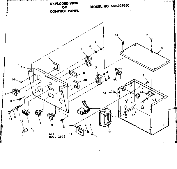 Craftsman 580327630 control panel diagram