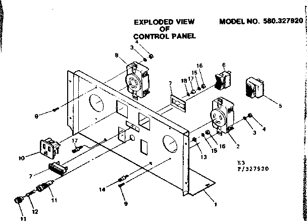Craftsman 580327920 control panel 327920 diagram