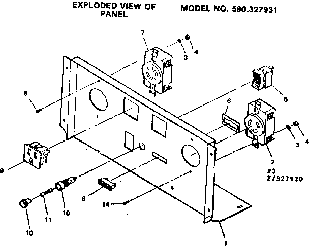 Craftsman 580327920 control panel 327931 diagram