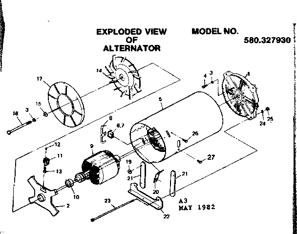 Craftsman 580327930 alternator diagram