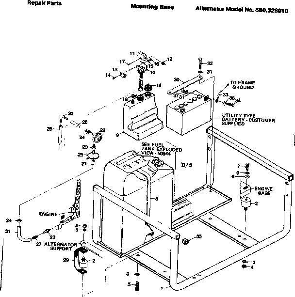 Craftsman 580328910 mounting base diagram