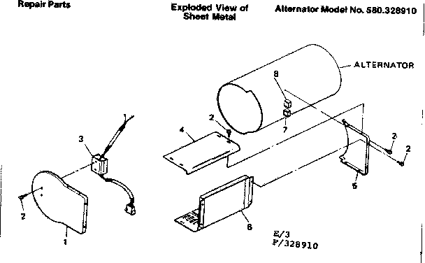 Craftsman 580328910 sheet metal diagram