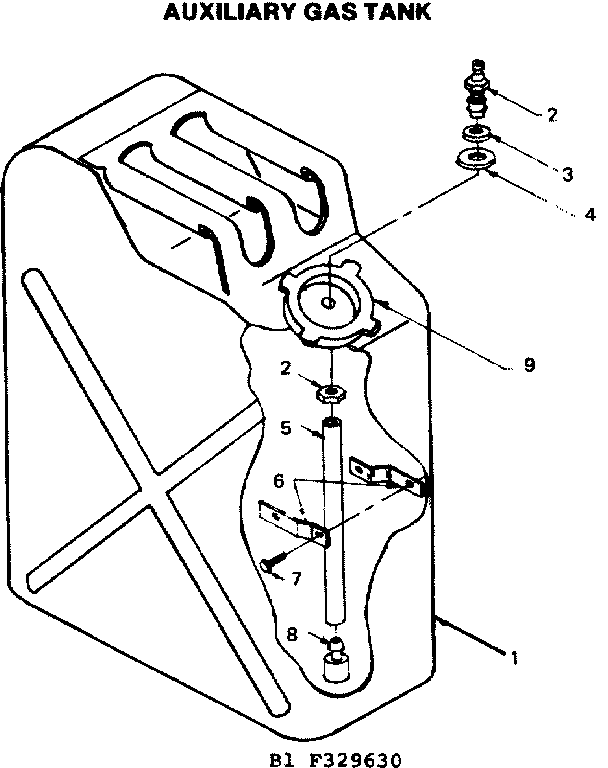 Craftsman 580329640 auxiliary gas tank diagram