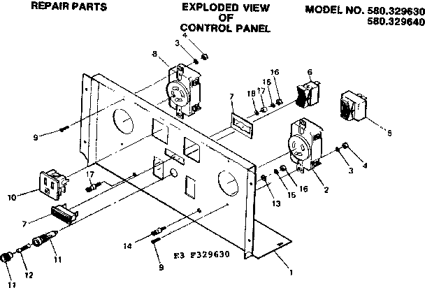 Craftsman 580329640 control panel diagram
