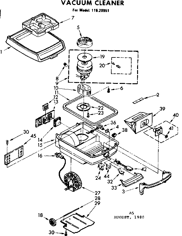 Kenmore 11620951 base assembly diagram