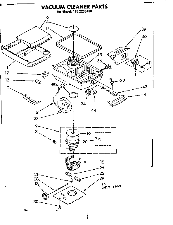 Kenmore 1162295180 base assembly diagram