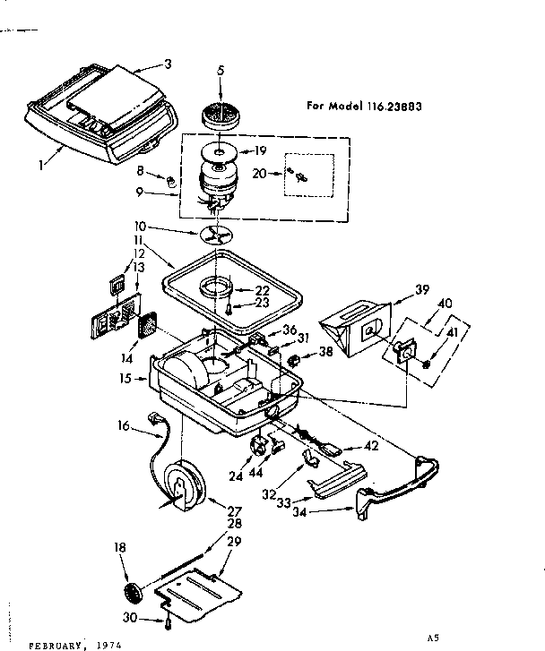 Kenmore 11623883 base assembly diagram
