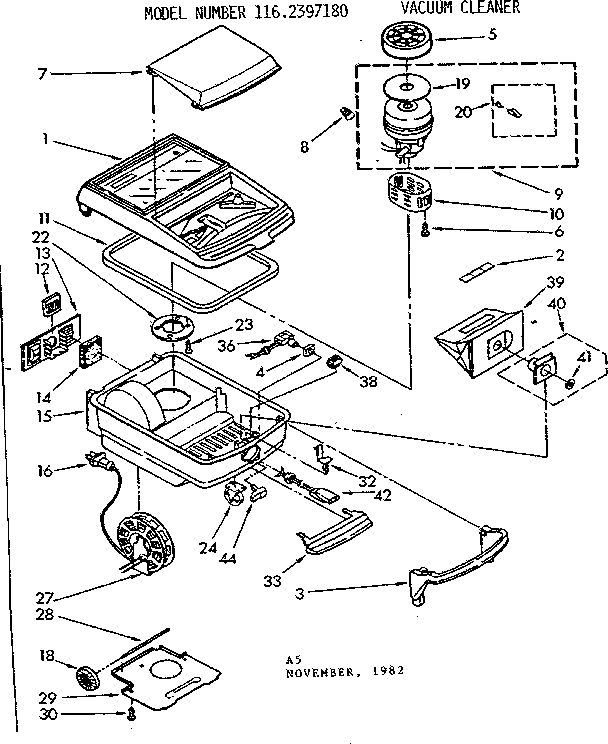Kenmore 1162397180 base assembly diagram