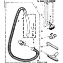 Kenmore 1162402580 hose and attachment parts diagram