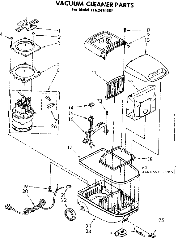 Kenmore 1162415081 base assembly diagram
