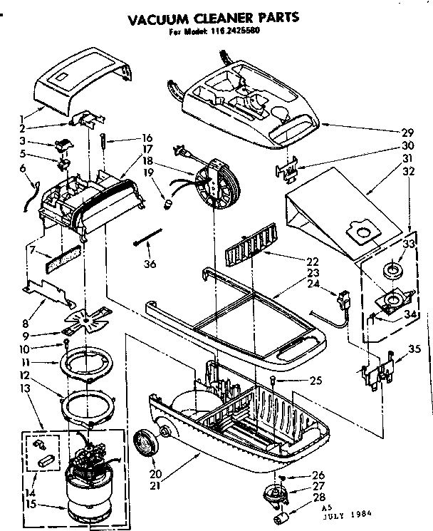 Kenmore 1162425580 base assembly diagram