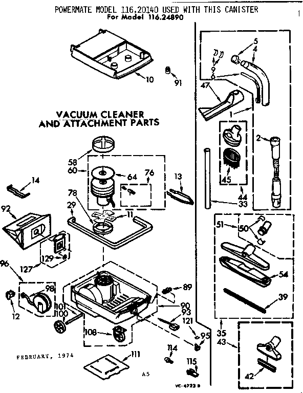 Kenmore 11624890 unit parts diagram