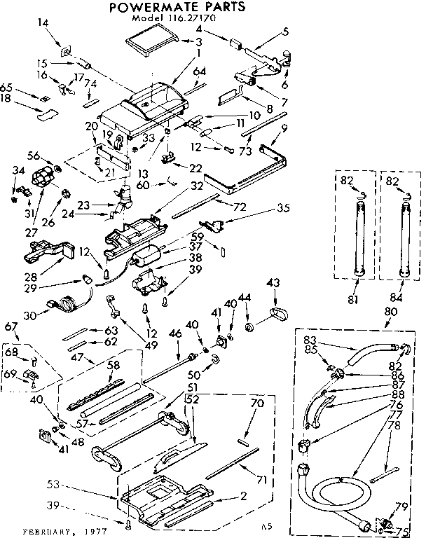 Kenmore 11627170 power mate diagram