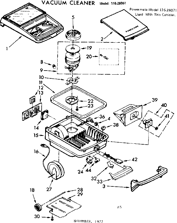 Kenmore 11628951 base assembly diagram