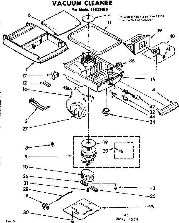 Kenmore 11629880 base assembly diagram