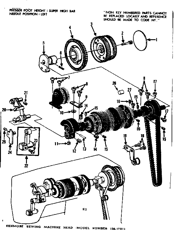 Kenmore 15817911 clutch wheel assembly diagram