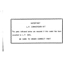 Kenmore 1037187020 l.p. conversion kit diagram