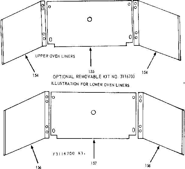 Kenmore 1033266733 liner kit diagram