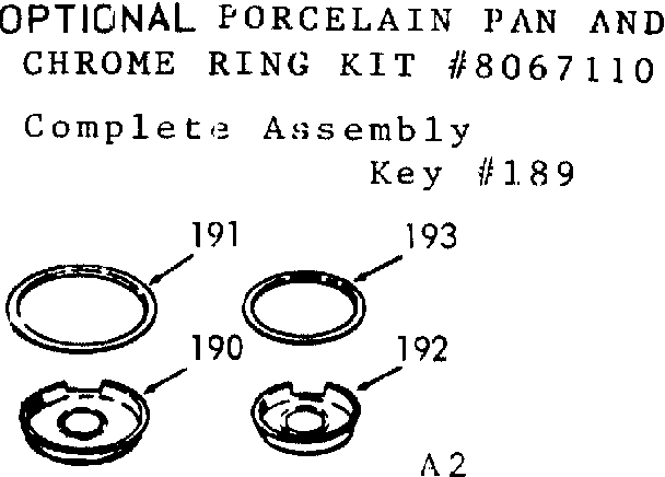 Kenmore 1039147220 optional porcelain pan and ring 8067110 diagram