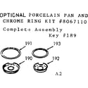 Kenmore 6286297361 optional porcelain pan and ring 8067110 diagram