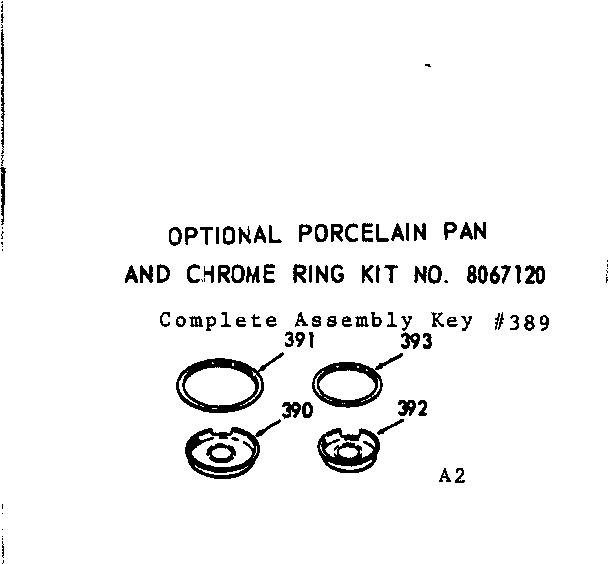 Kenmore 9119367910 optional pan and rings diagram